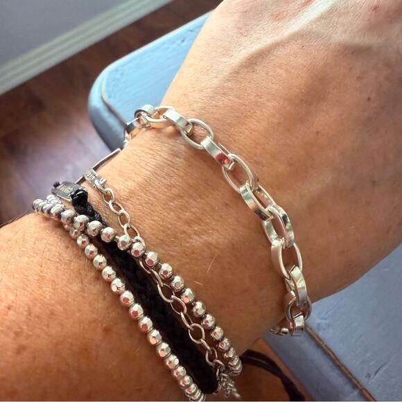 Silpada Heart Charm Chainlink Toggle Bracelet - Picture 7 of 8